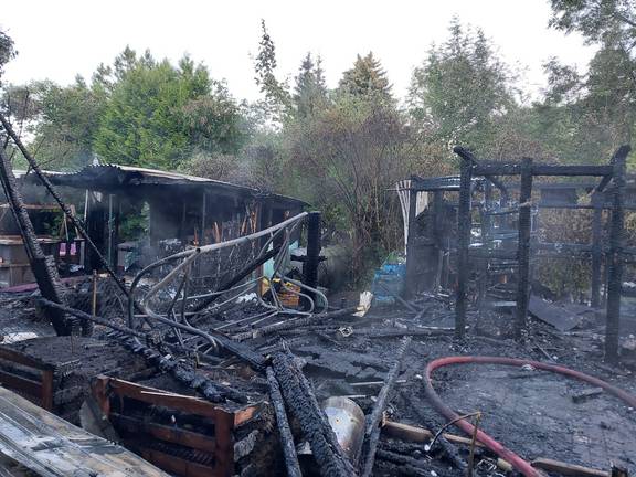 Gartenlaubenbrand in der Industriestraße