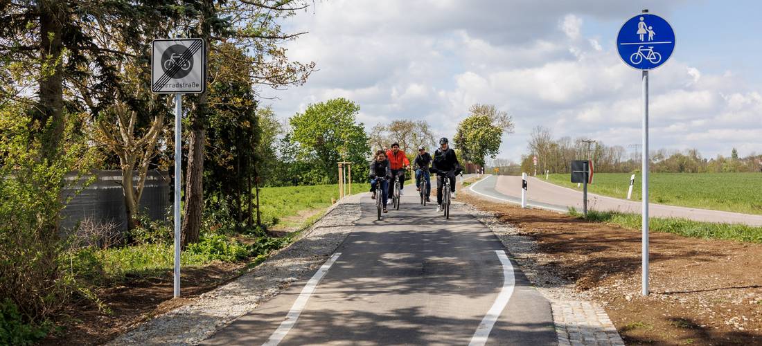 Der neue Rad- und Gehweg verbindet Gaberndorf mit Weimar-Nord